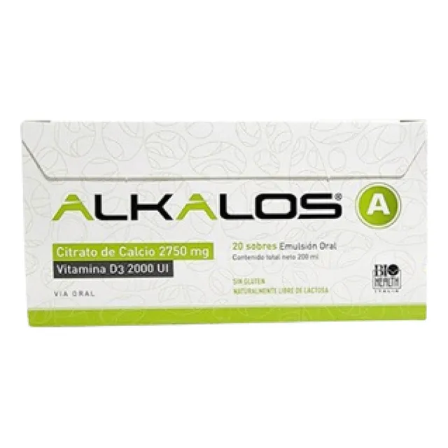 Alkalos A Biohealt Citrato De Calcio - Vit D3 20 Stick 200ml