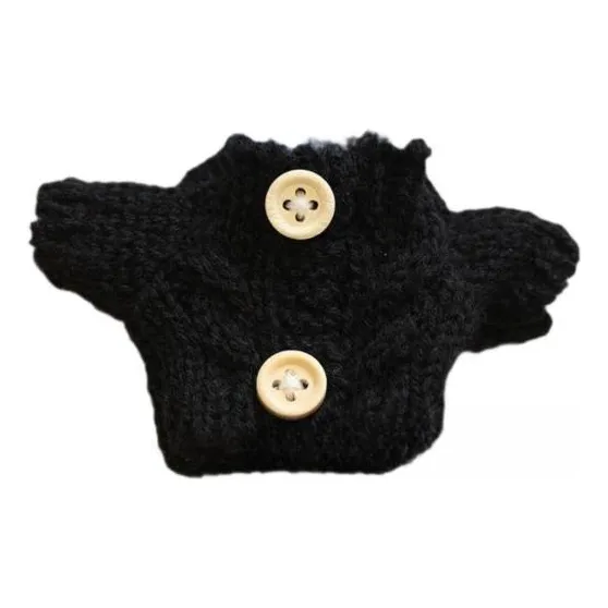 2 Camiseta De Muñeco De Peluche En Miniatura Botones Negros