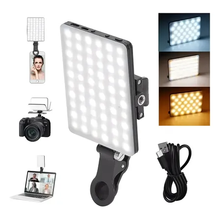 Luz De Video/cámara Lámpara Con Clip Para Teléfono Móvil