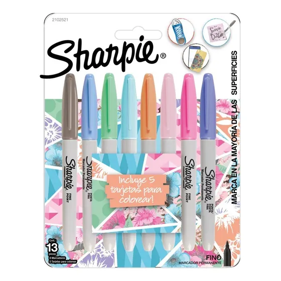 Set De Marcadores Sharpie Colores Pastel X8