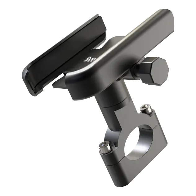 Soporte Porta Celular De Aluminio Para Motos Universal Negro