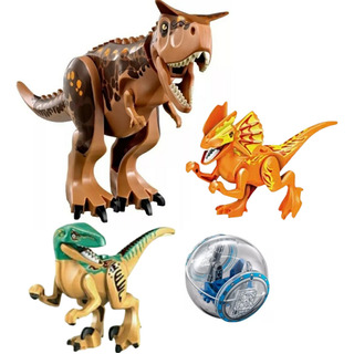Carnotauro +dilophossauro +velociraptor +girosfera E Boneco Carnotauro +dilophossauro +velociraptor +girosfera E Boneco