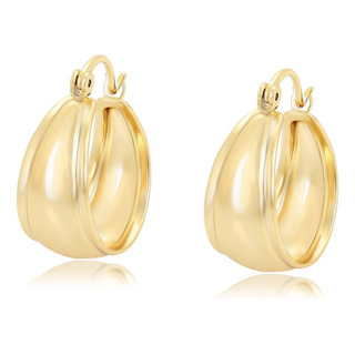 Arete Arracada Moda Lam14 Gruesa Lisa Arete Arracada Moda Lam14 Gruesa Lisa