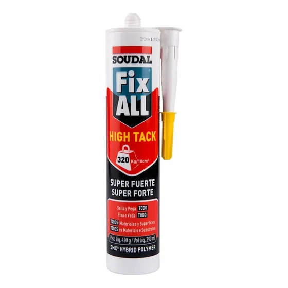 Adhesivo Sellador Fix All High Tack Blanco 290 Ml. Soudal Blanco