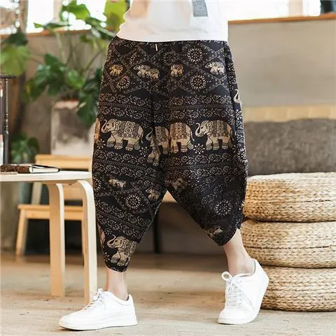 Pantalón Tailandés Capri De Elefante P/hombre Talla Grande