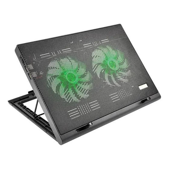 Base Para Notebook Gamer Com Cooler Warrior Ac267 Multilaser Cor Verde