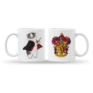 Taza De Harry Potter Gryffindor Con Un Gato Tierno Hogwarts Taza De Harry Potter Gryffindor Con Un Gato Tierno Hogwarts