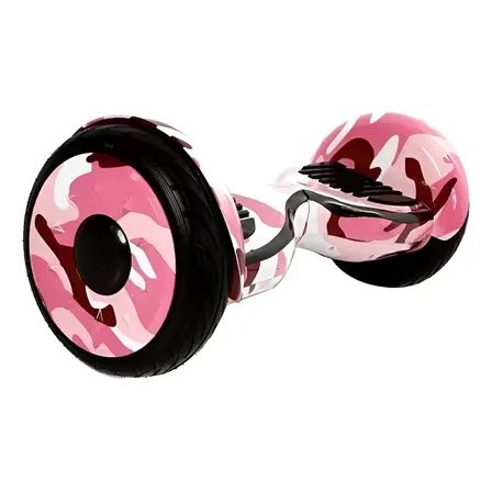 Hoverboard 10'' Skate Elétrico Led Rosa Camuflado