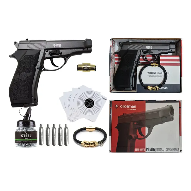 Pistola Full Metal 4.5 Crosman Pfm16 84fs 400fps C11 Co2 Bbs