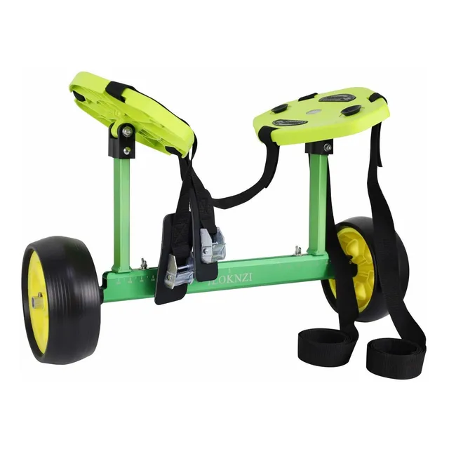 Iloknzi Green Goblin Carrito Kayak Eje Largo Ventosa