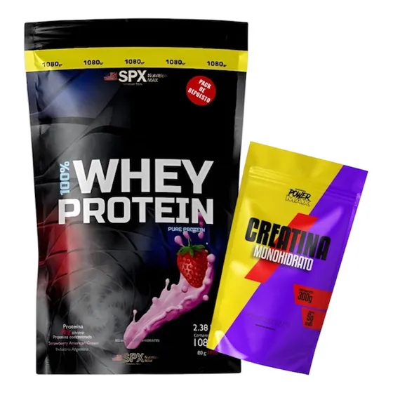 Whey Protein 100% Spx + Creatina Monohidrato Power Max 300gr