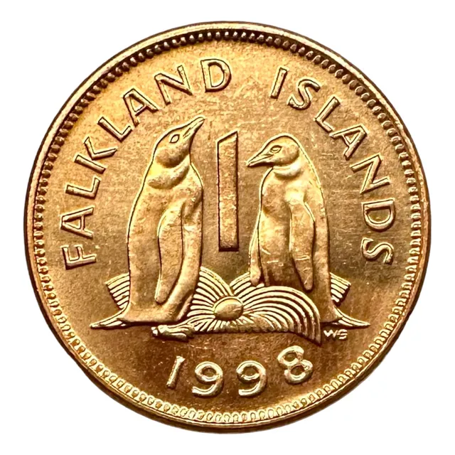 Malvinas - 1 Penny - Año 1998 - Km #2a  - Pingüinos :