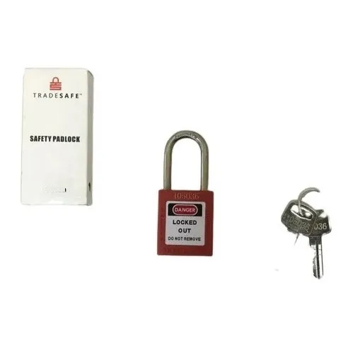 Candado De Seguridad Tradesafe Modelo 410 Color Rojo