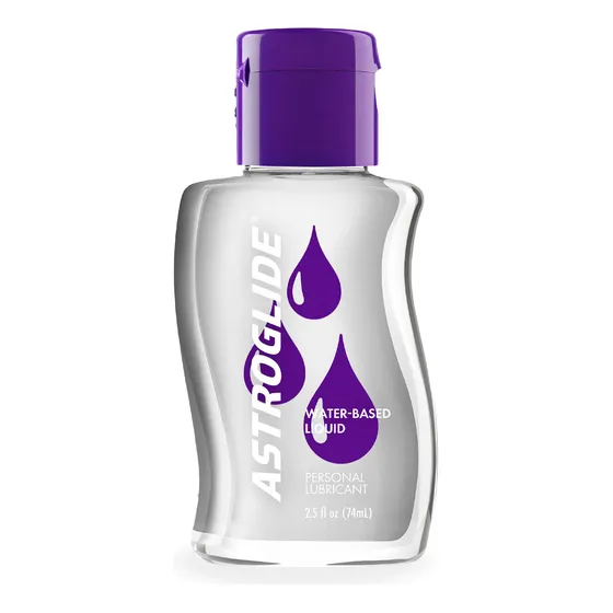 Lubricante líquido a base acuosa ASTROGLIDE gel intimo 74ml larga duracion - vegano - sedoso no pegajoso - compatible con preservativos