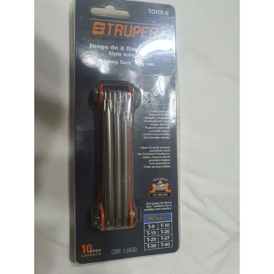 Juego De 8 Llaves Torx, Tipo Navaja.