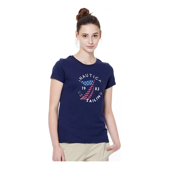 Nautica Classic Tee Blusa Corta Lentejuelas Azul T-m