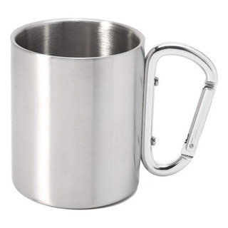 Caneca De Aço Inoxidável Com Anel D Mosquetão Alça Copo Caneca De Aço Inoxidável Com Anel D Mosquetão Alça Copo