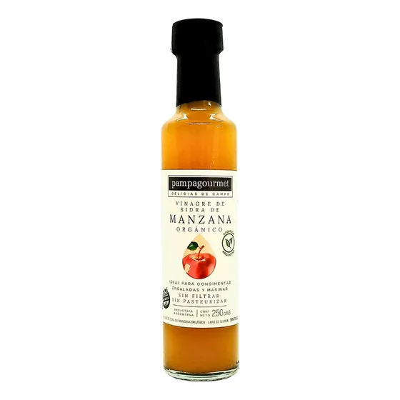 Vinagre Orgánico Manzana Pampa Gourmet 5x 250cc Con La Madre