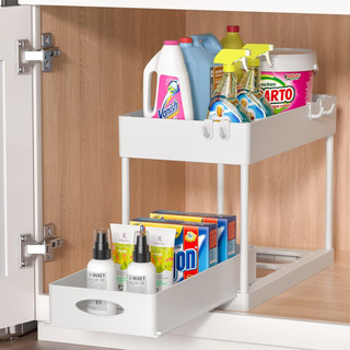 Armario Organizador De 2 Niveles Para Debajo Del Lavabo, Ces Armario Organizador De 2 Niveles Para Debajo Del Lavabo, Ces