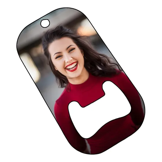 Llavero Destapador Personalizado Acero Inoxidable Foto Logo