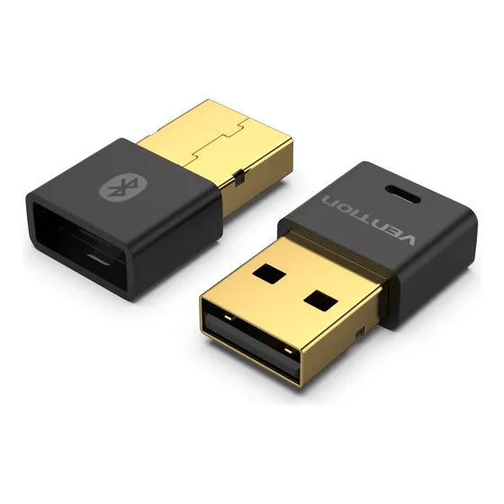 Adaptador Bluetooth Usb 5.1 Vention NAFB0 20 Metros Transmisor y Receptor Premium PC Notebook Auriculares Joystick Parlante Negro