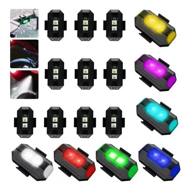 Mini Luz Led Estroboscópica Para Moto Dron,10 Pzs
