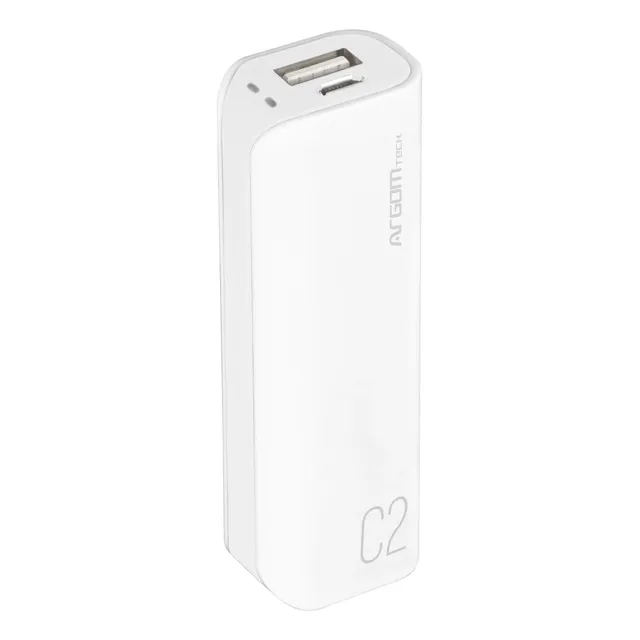 Power Bank Argom 2500mah Usb 1a Blanco