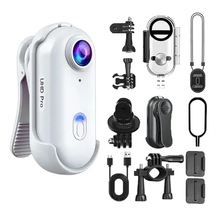 Cámara Deportiva 4k Sumergible Wifi Accesorios Color Blanco
