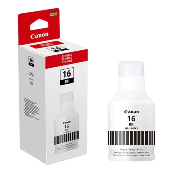 Tinta Canon Gi 16 Bk 167 Ml Negro Para Maxify Gx6010, Gx7010