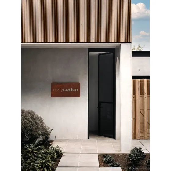 Logo Para Fachada Em Aço Corten 70 X 70cm.