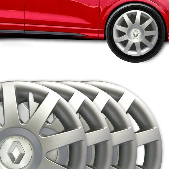 Juego 4 Tazas De Rueda Sandero 2008 2009 Clio 2 2011 2012 14