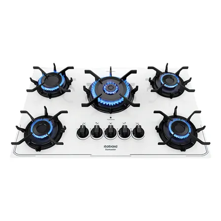Cooktop A Gás Itatiaia Branco 5 Bocas Itamaster 3700000344 127/220v