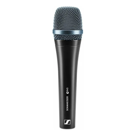 Microfone Sennheiser Evolution E 945 Dinâmico Supercardióide Cor Preto