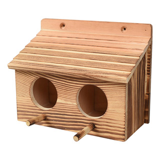 Manija De Puerta De Madera Nido De Casa De Pájaro Colgando Manija De Puerta De Madera Nido De Casa De Pájaro Colgando