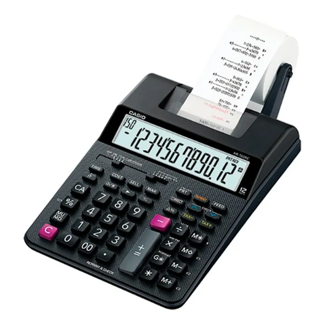 Calculadora Casio Hr-100 Con Rollo Color Negro