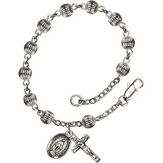 Pulsera De Dije - Bonyak Jewelry Sterling Silver Rosary Brac Pulsera De Dije - Bonyak Jewelry Sterling Silver Rosary Brac