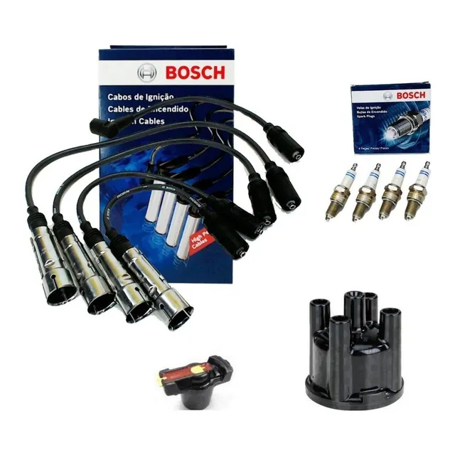 Kit Cables De Bujias+bujias+tapa+rotor Gol Power 1.6 C/dist.