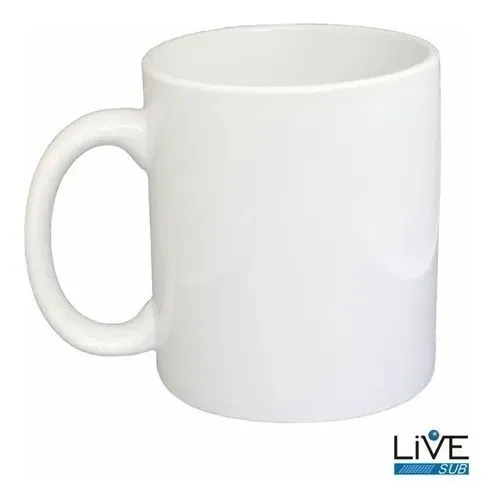 12 Caneca Branca Live AAA Sublimação Porcelana + Caixinhas