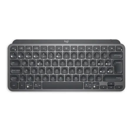 Teclado bluetooth Logitech Master Series QWERTY español color grafito con luz blanca
