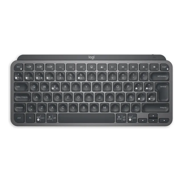Teclado bluetooth Logitech Master Series QWERTY español color grafito con luz blanca