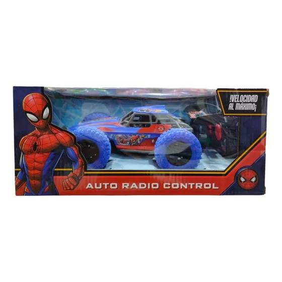 Auto A Radio Control Spiderman Con Ruedas De Goma Multidireccional Sebigus