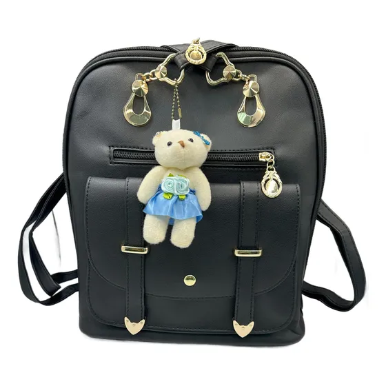 Bolso Morral Cartera De Mujer Niña Con Accesorio Guindando