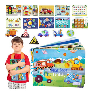 Libro De Juguetes Para Niños Con Temática De Tráfico Libro De Juguetes Para Niños Con Temática De Tráfico