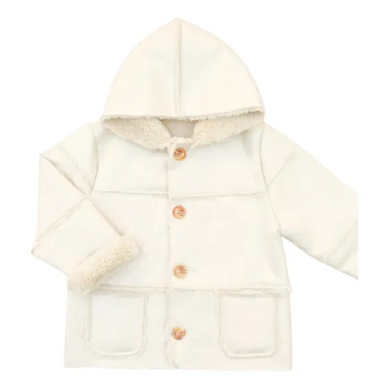 Tapado Mini Anima Bebe Kids Invierno Abrigo Campera Crudo
