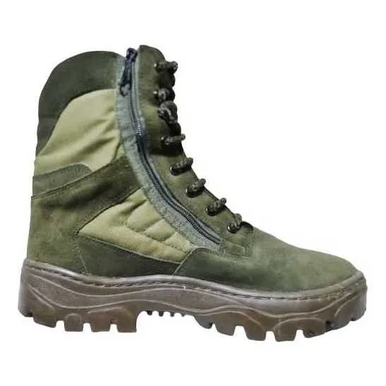 Borcego Tactico Color Verde Con Cierre Modelo V-2