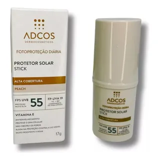 Protetor Solar Stick Tonalizante Fps 55 Peach 17g Adcos Protetor Solar Stick Tonalizante Fps 55 Peach 17g Adcos