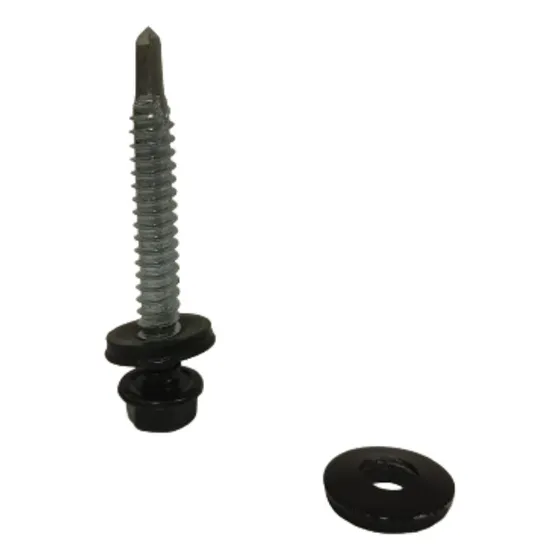 Tornillo 2 1/2   X 100u Punta Mecha Chapa Arandela Negro