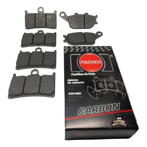 Kit Pastilha De Freio Yamaha Mt07 - Mt09 D/t Carbono