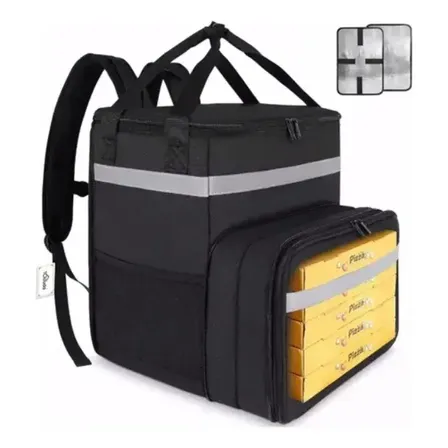 Bolso Mochila Térmica Delivery Expandible, Ampliar A 45.5l