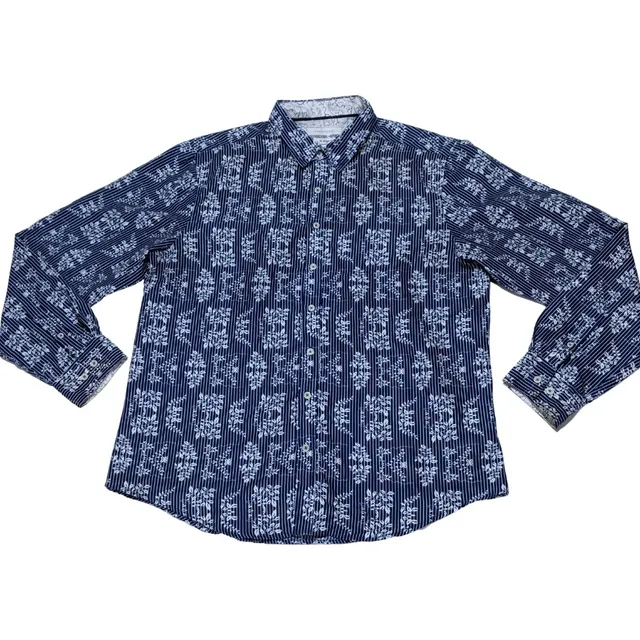 Camisa International Report. Manga Larga. Azul. Talla Xl.